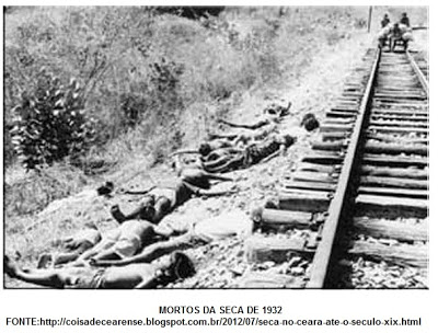 The drought of 1932 was one of the worst of the century for Brazil's northeast. Above, migrants who passed away while trying to escape.
