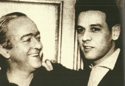 Vinicius de Moraes and Carlos Lyra in the early 1960s. 