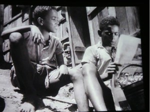 Two of the boys from the favela followed in the film Rio, 40 Graus. 