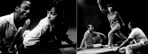 Nara Leão, Zé Kéti, and João do Vale in the musical "Opinião," which opened on December 11, 1964.