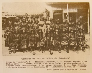 Pastoras of Ameno Resedá, Carnaval 1911. Enredo Côrte de Belzebuth.